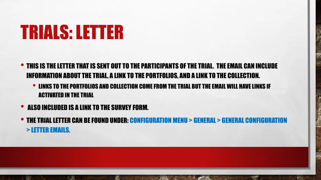 trials letter
