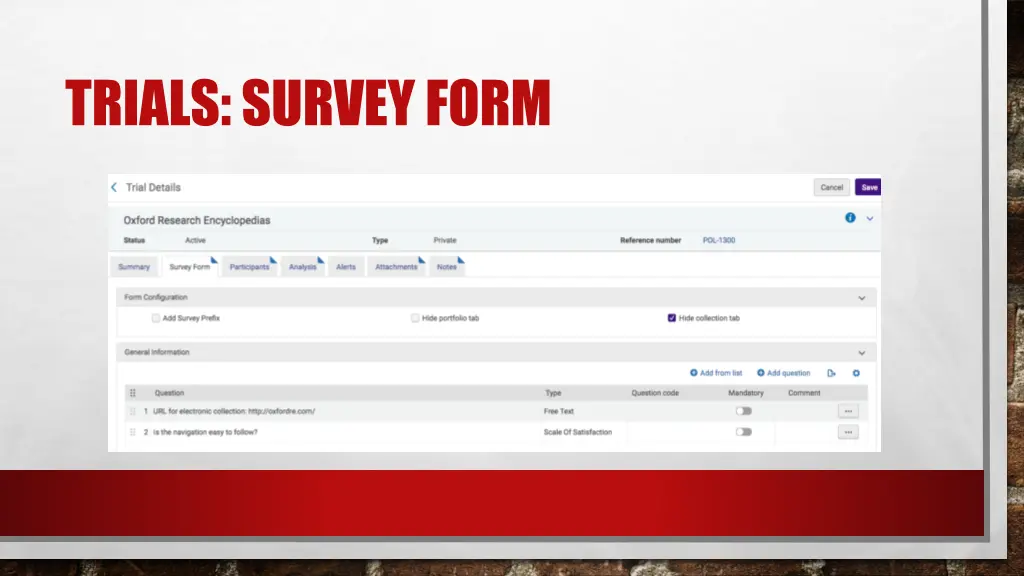 trials survey form 1