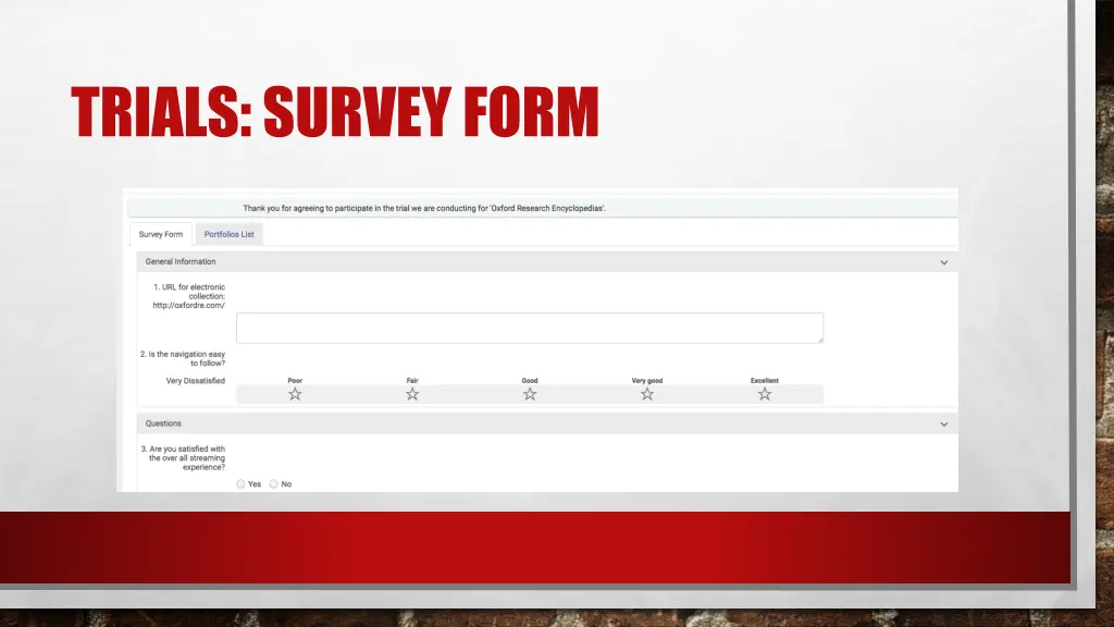 trials survey form 2