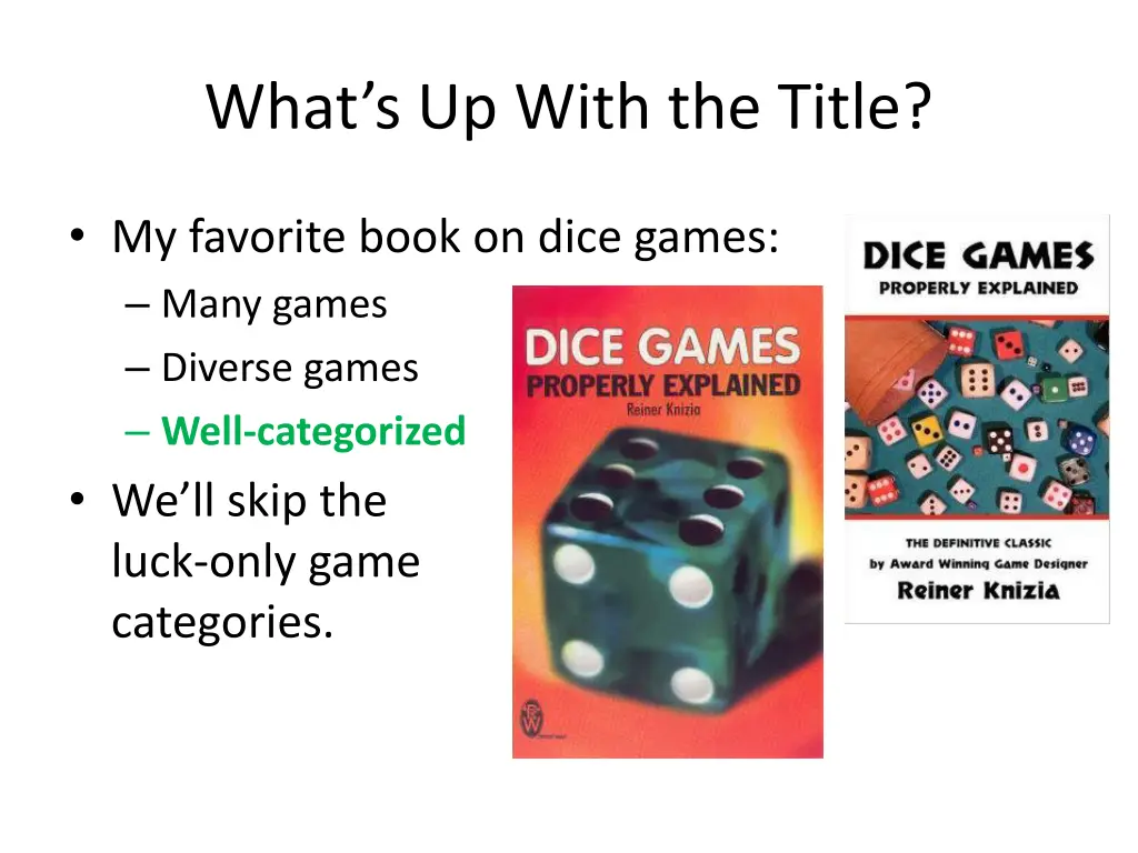 what s up with the title
