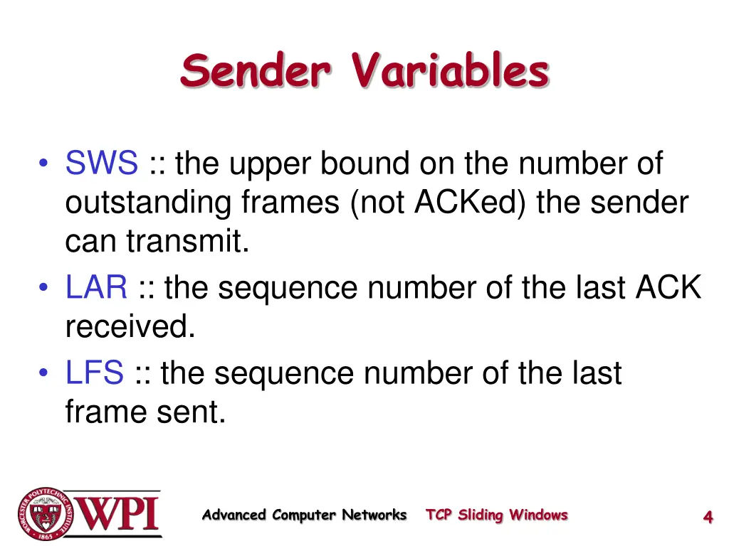 sender variables