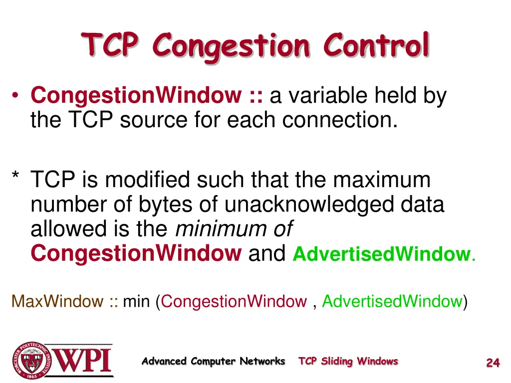tcp congestion control