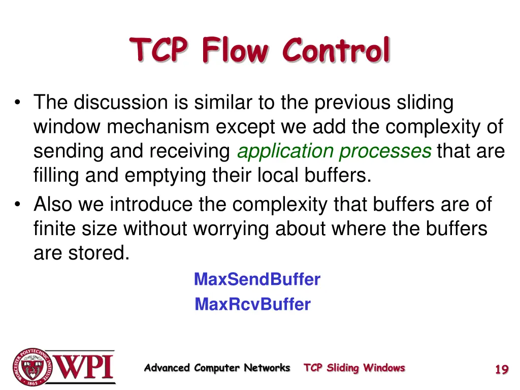 tcp flow control