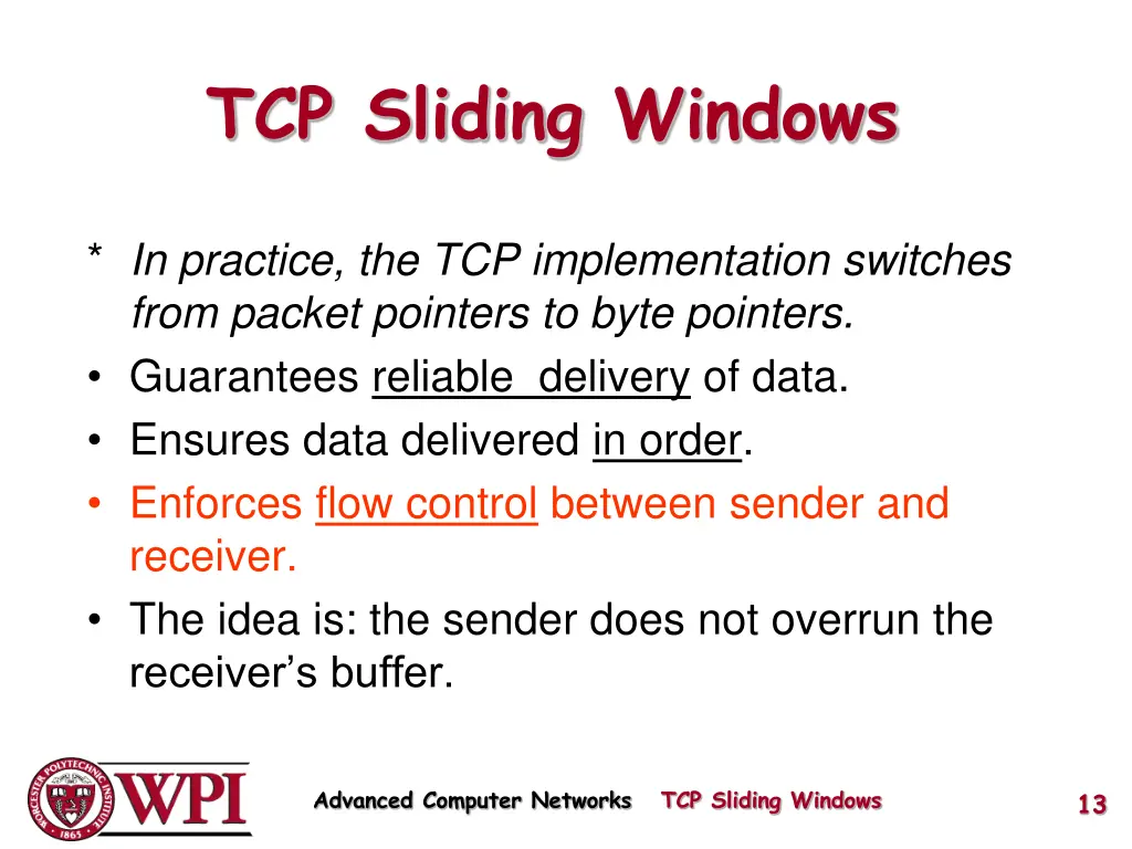 tcp sliding windows