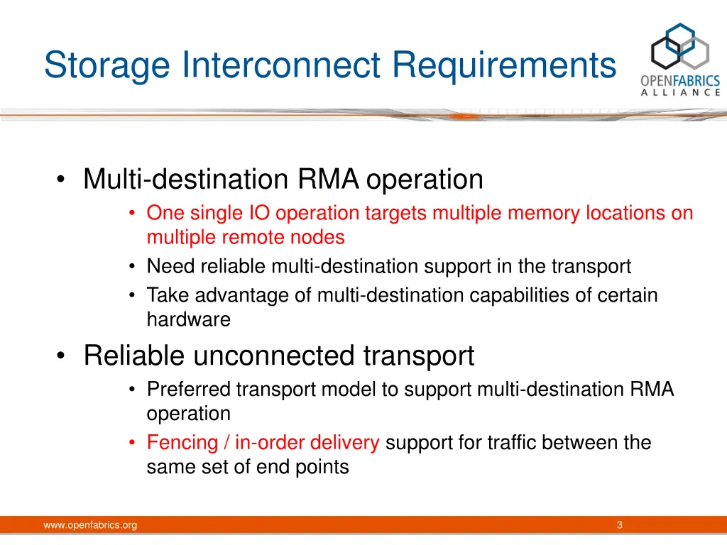storage interconnect requirements 2