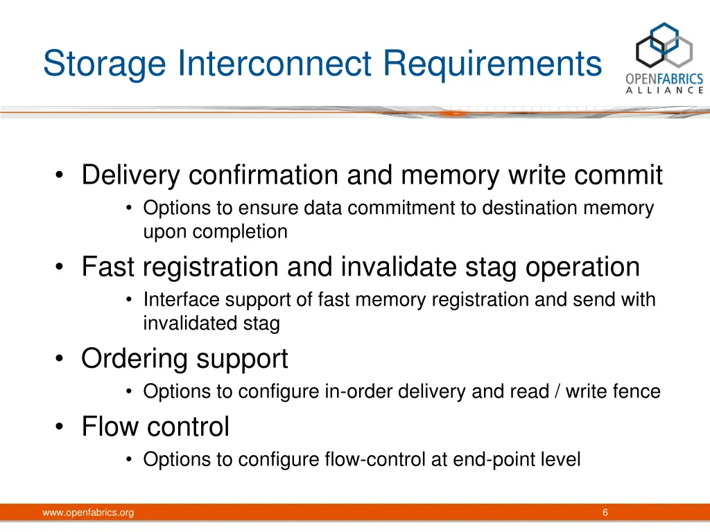 storage interconnect requirements 5