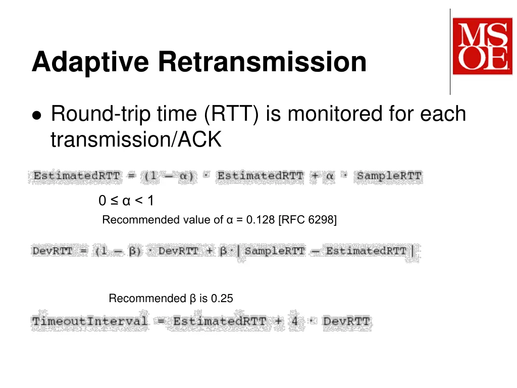adaptive retransmission