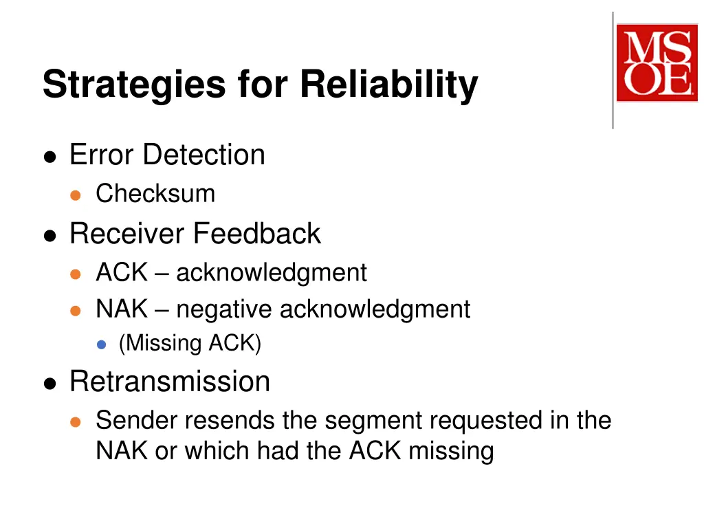 strategies for reliability 1