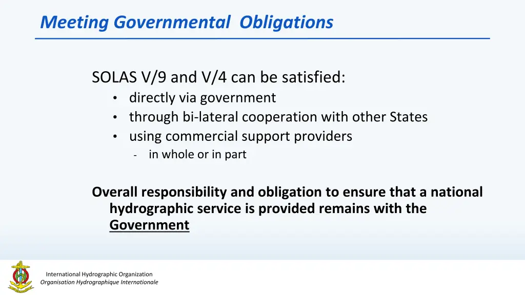 meeting governmental obligations