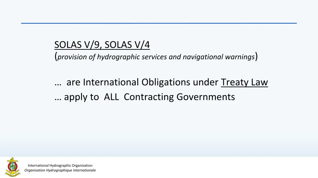 solas v 9 solas v 4 provision of hydrographic