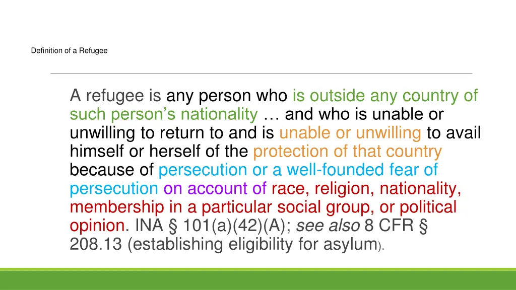 definition of a refugee