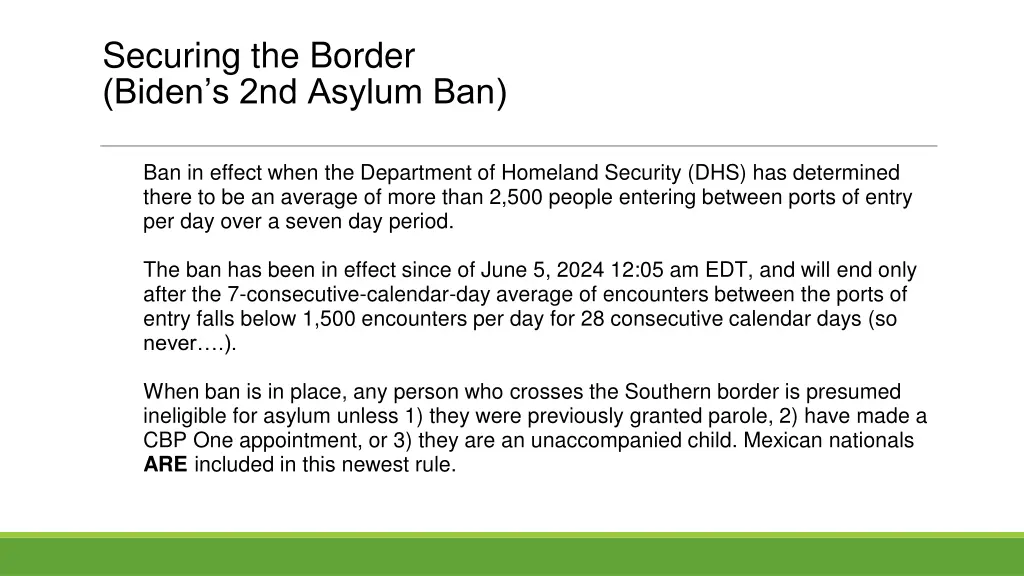 securing the border biden s 2nd asylum ban
