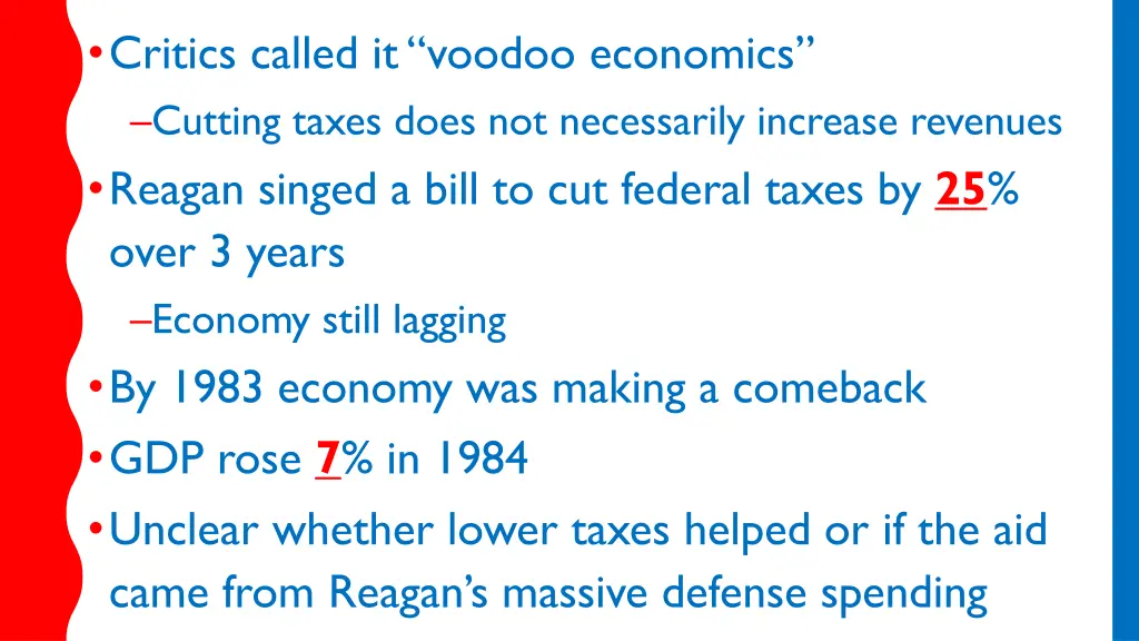critics called it voodoo economics cutting taxes