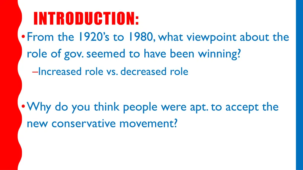 introduction from the 1920 s to 1980 what