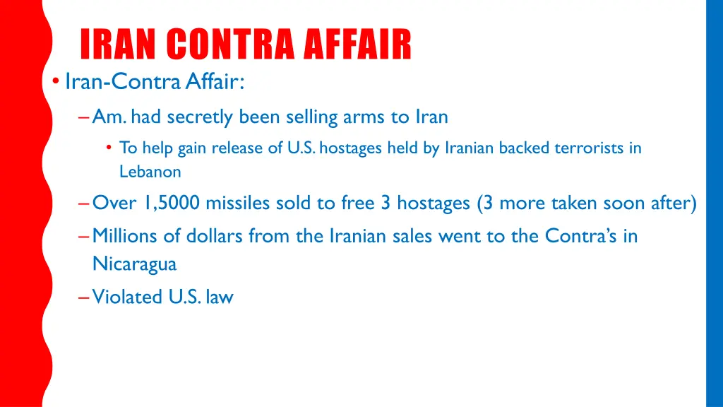 iran contra affair iran contra affair