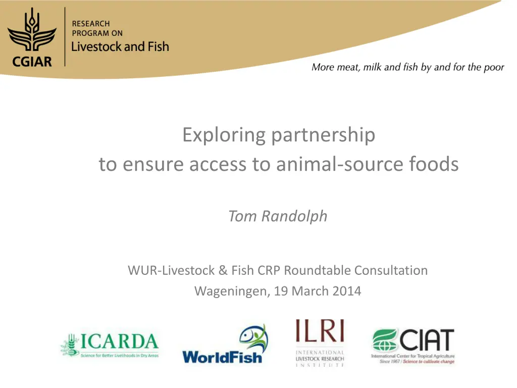 exploring partnership to ensure access to animal