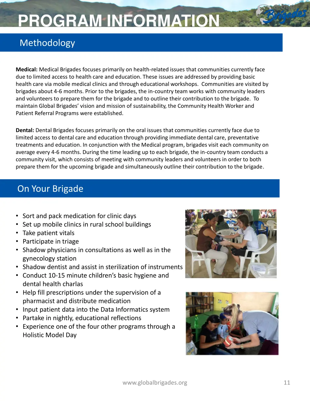 program information