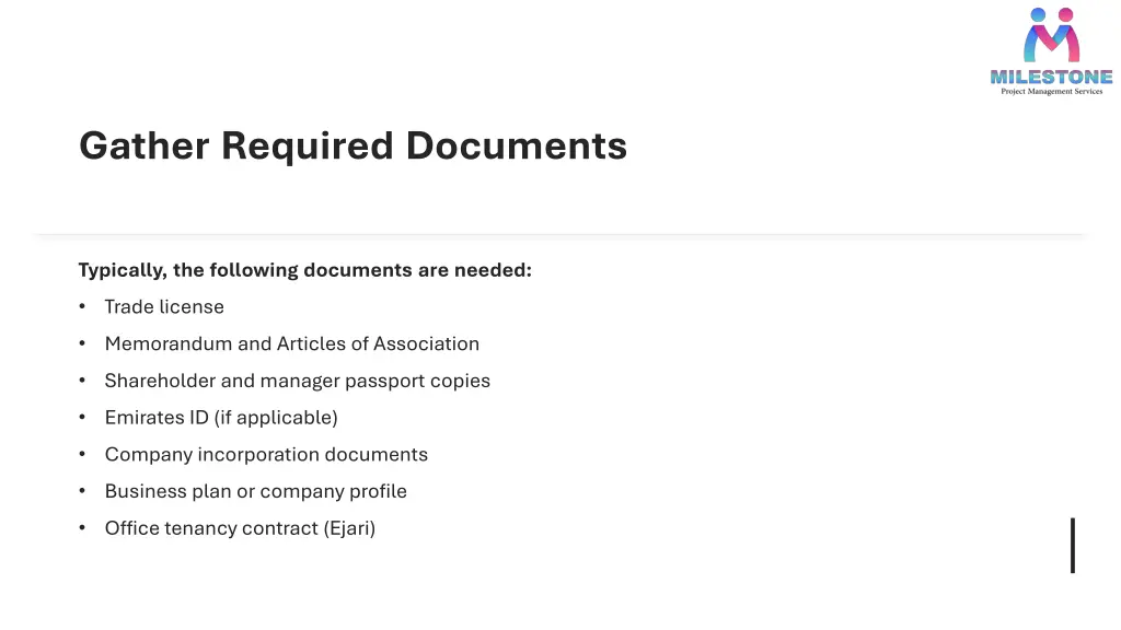 gather required documents