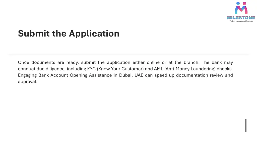 submit the application