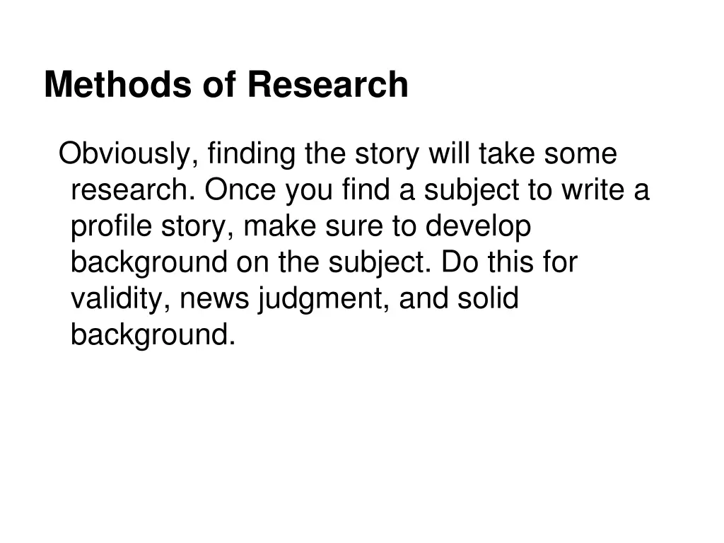methods of research