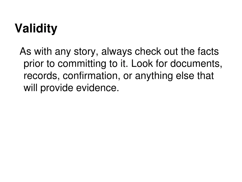validity 1