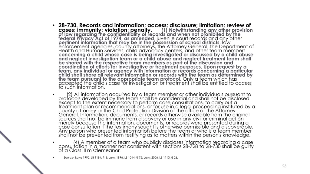 28 730 records and information access disclosure