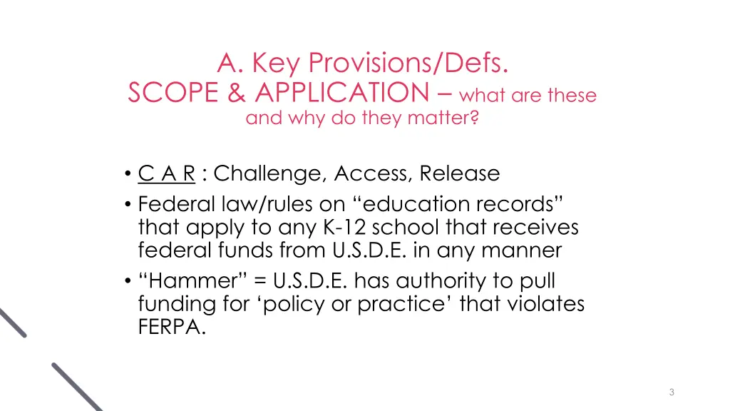 a key provisions defs scope application what