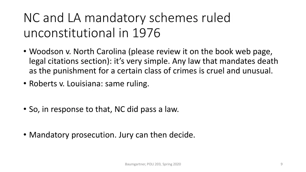 nc and la mandatory schemes ruled