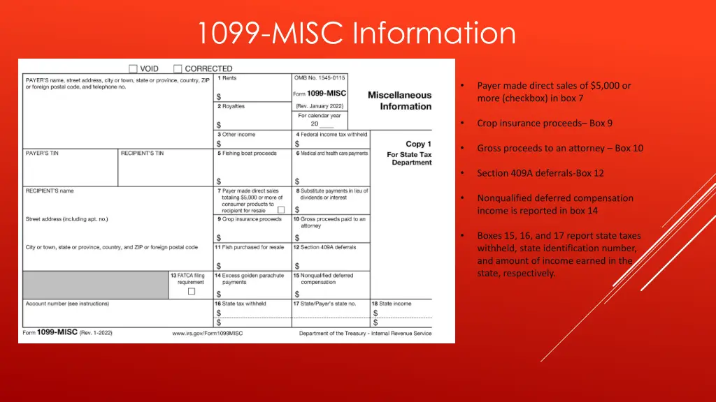 1099 misc information