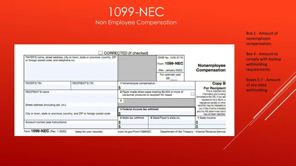 1099 nec non employee compensation