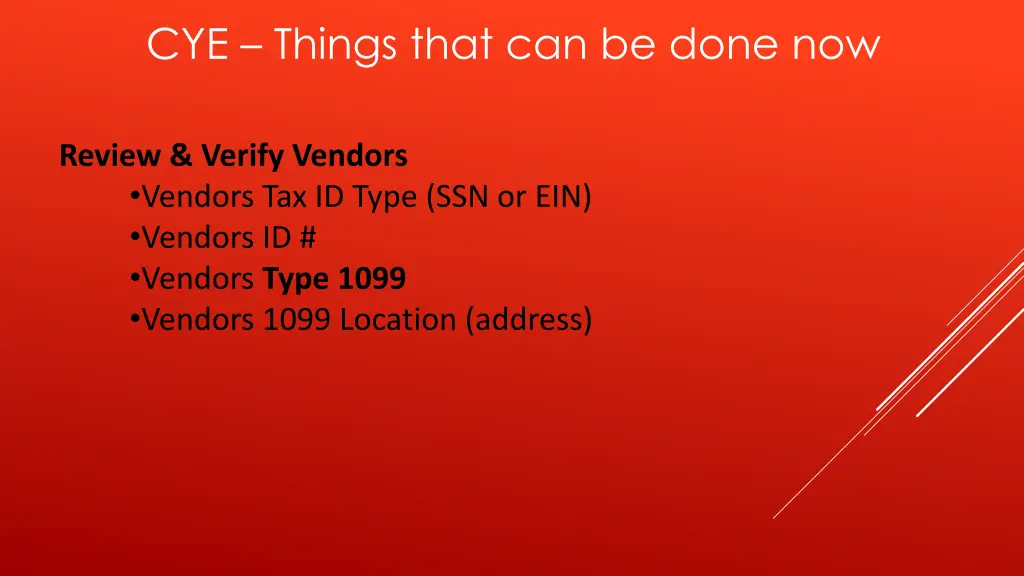 cye things that can be done now 1