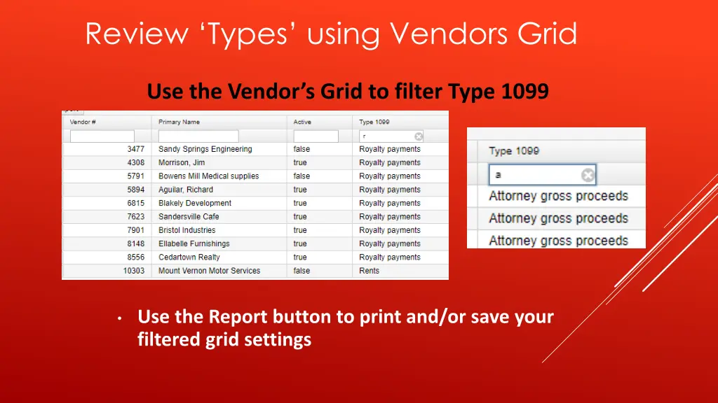 review types using vendors grid 1