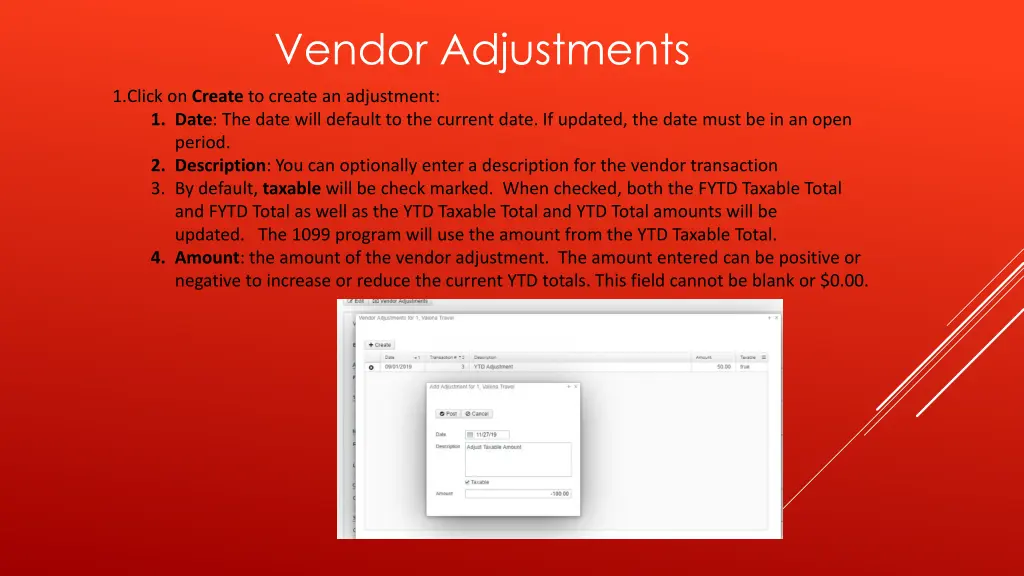 vendor adjustments 1