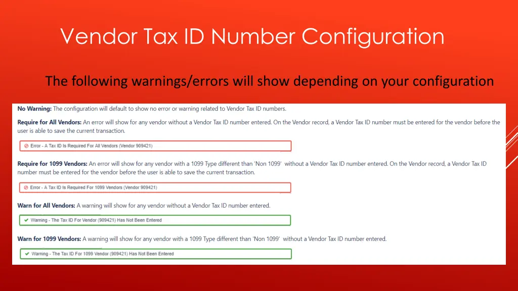 vendor tax id number configuration 1
