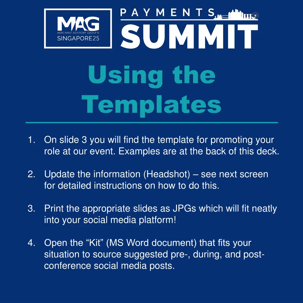 using the templates
