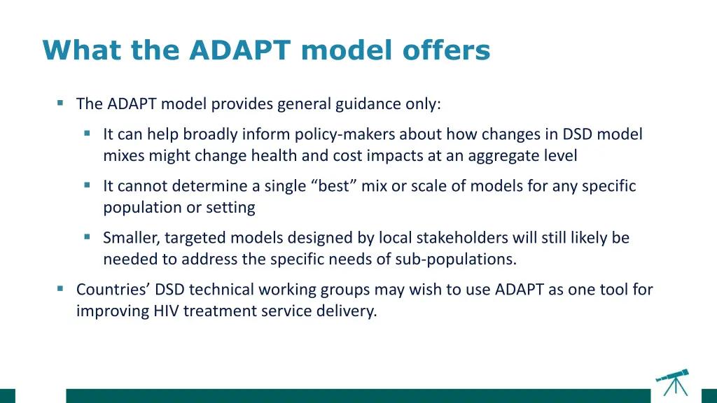 what the adapt model offers
