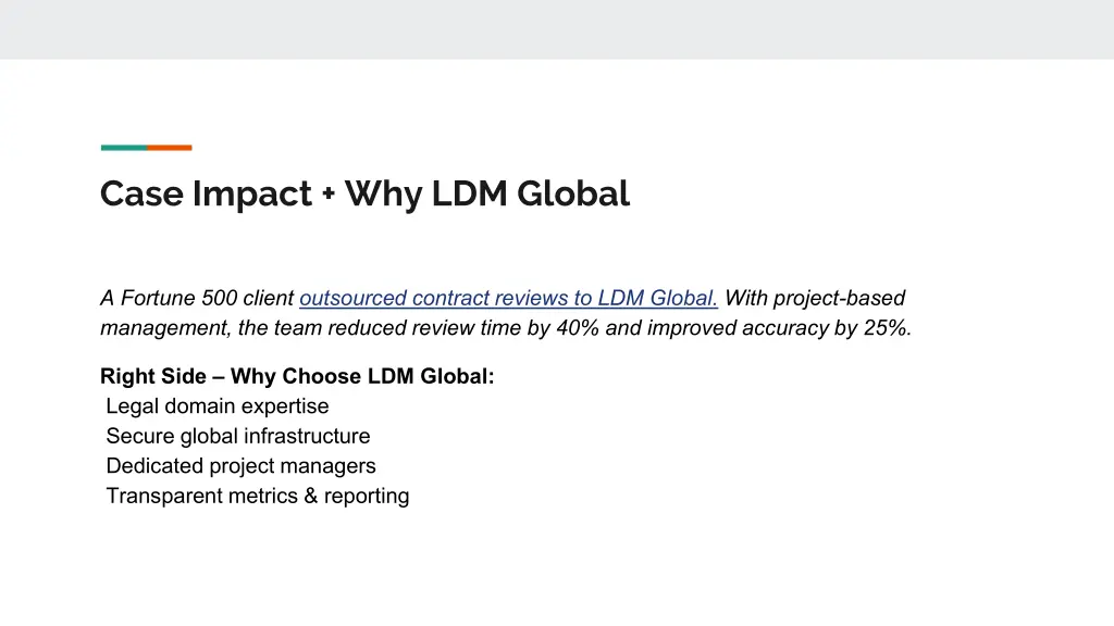 case impact why ldm global