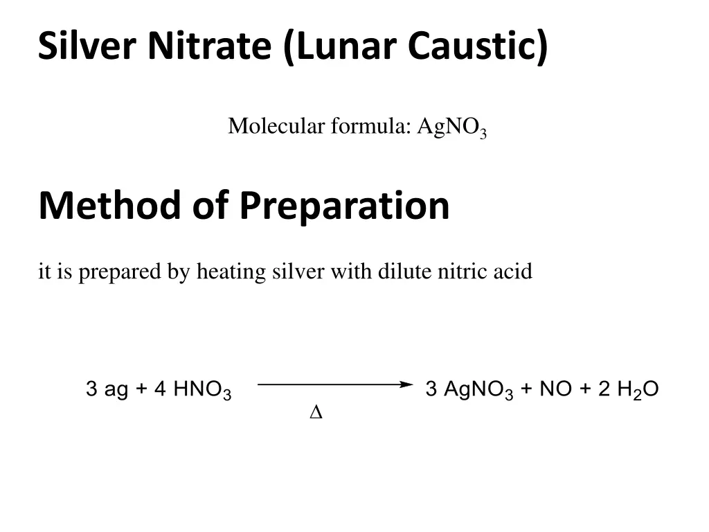 silver nitrate lunar caustic