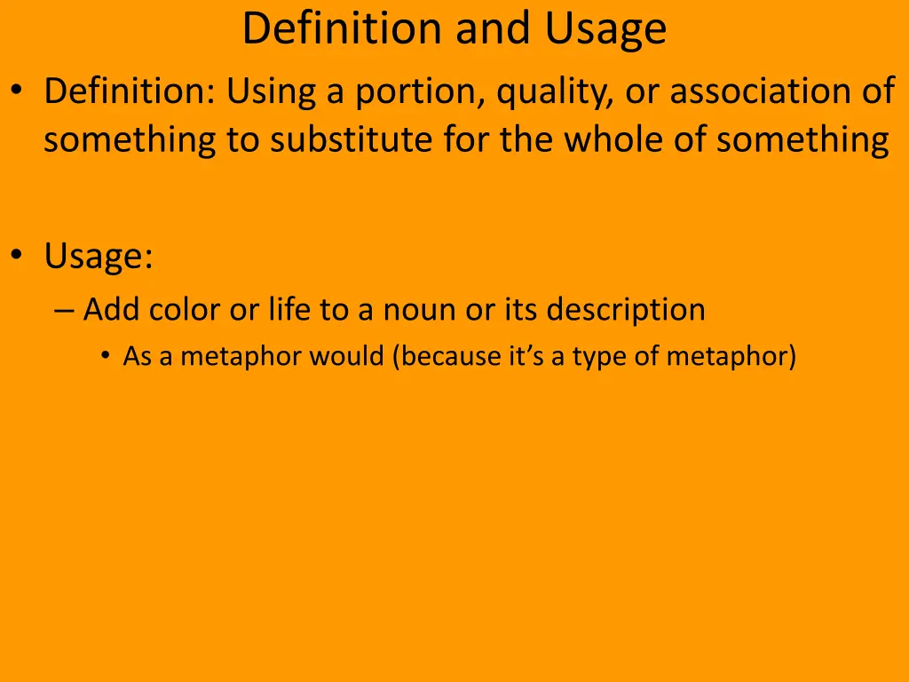 definition and usage
