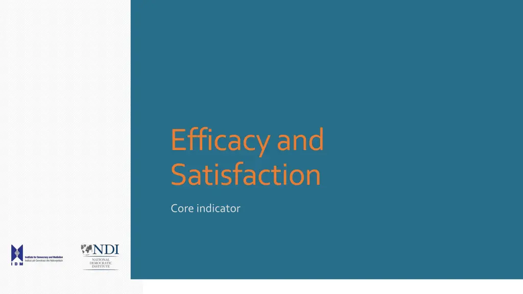 efficacy and satisfaction