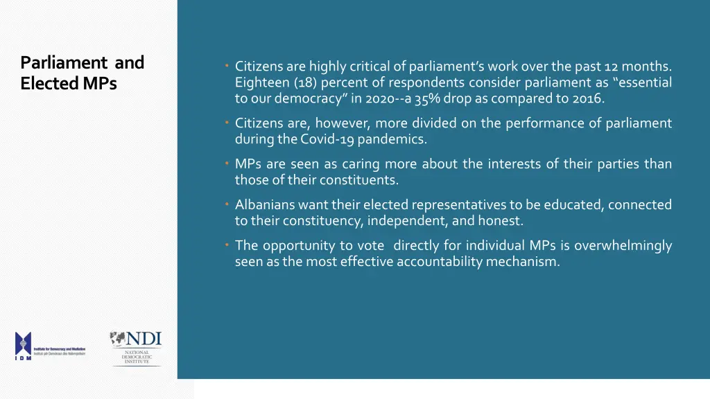 parliament and elected mps