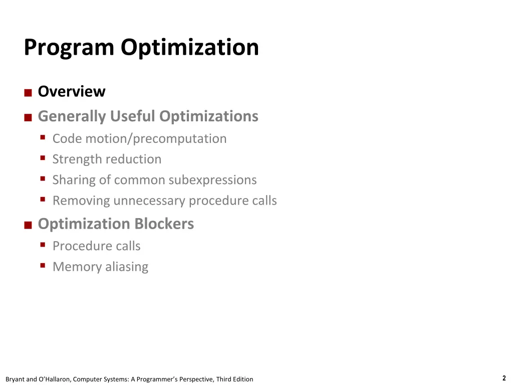 program optimization