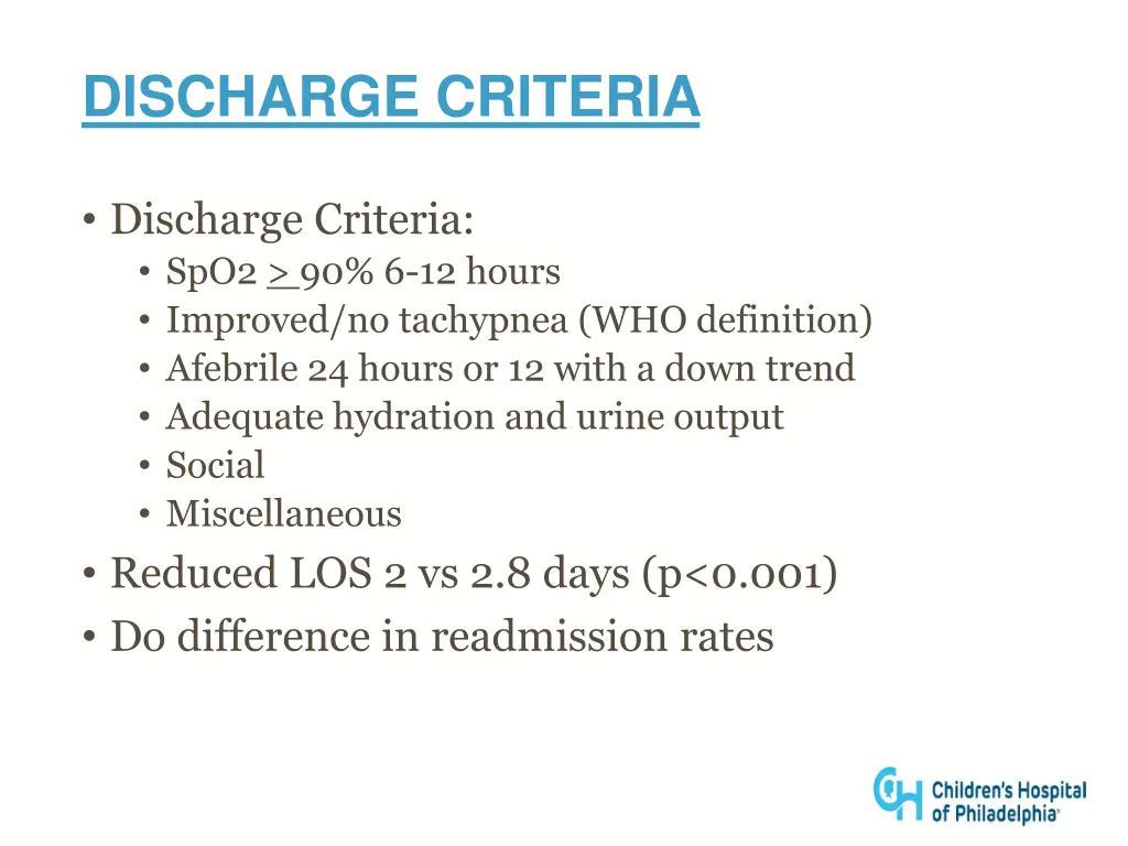 discharge criteria 1
