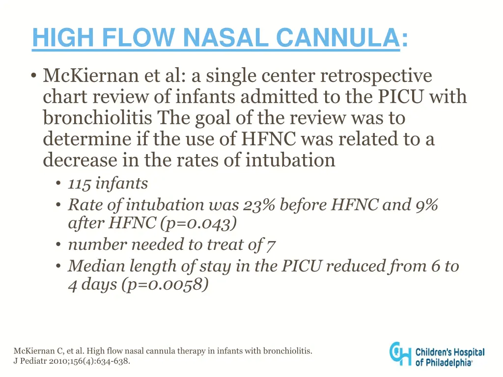 high flow nasal cannula