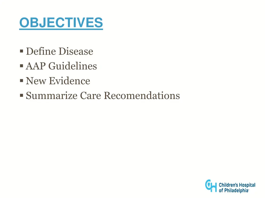 objectives