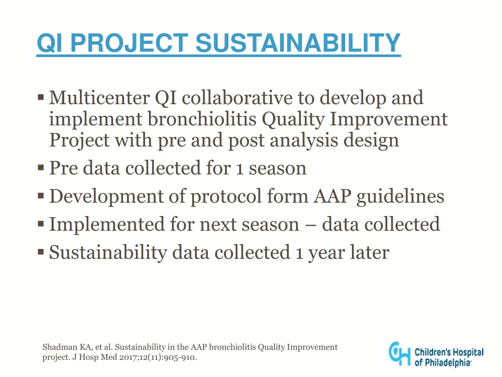 qi project sustainability