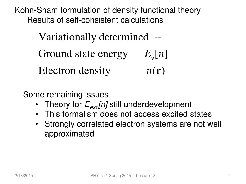 kohn sham formulation of density functional 1