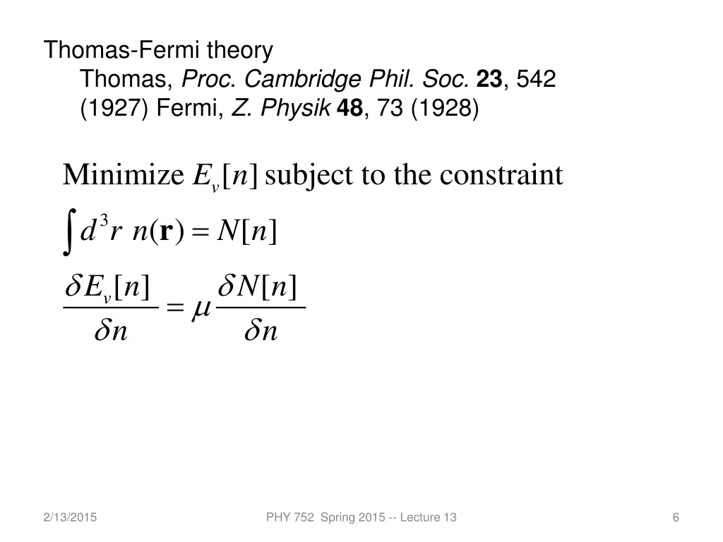 thomas fermi theory thomas proc cambridge phil
