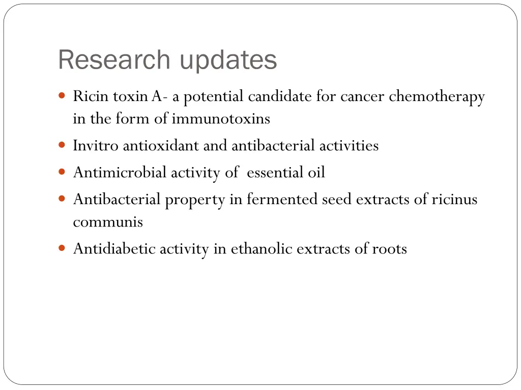 research updates 1
