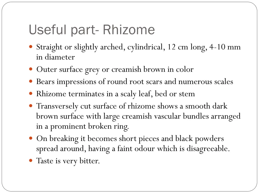 useful part rhizome
